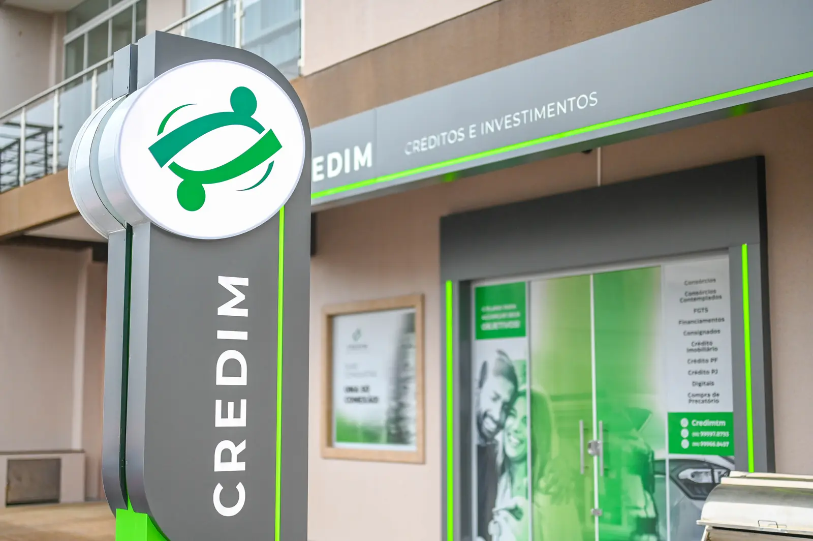 Fachada do escritório da Credim